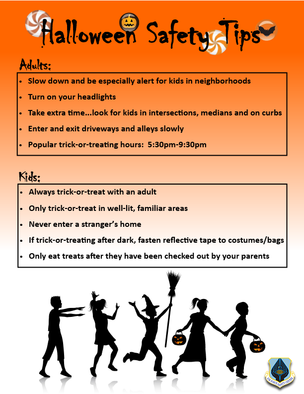 Halloween Safety Tips for Adults poster